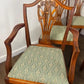 Set Of Six Reproduction Yew Wood Dining Chairs
