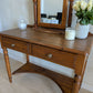 Restored Vintage Ducal Pine Dressing Table with Swing Mirror