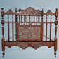 Antique Edwardian Carved Walnut Double Bed