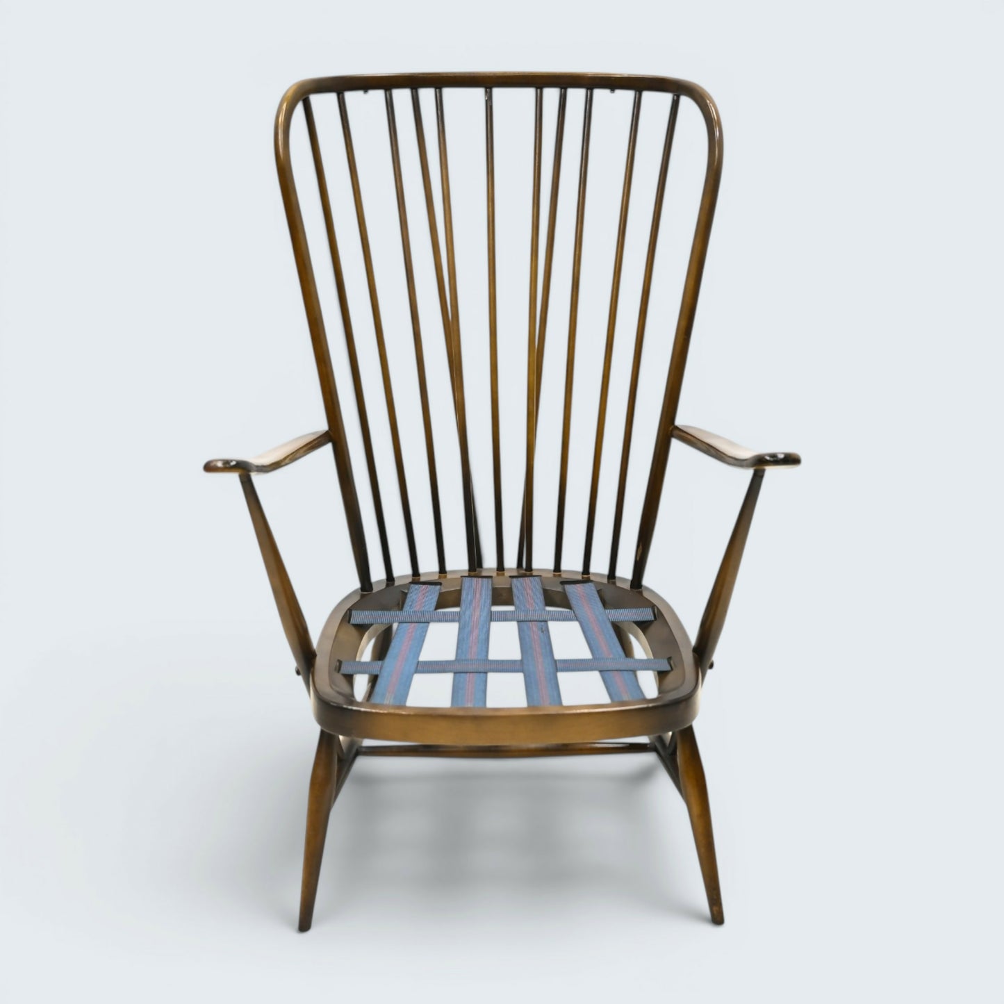Ercol Windsor Easy Chair Armchair Tall Back Lilac Upholstery FREE UK Delivery