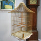 Vintage Bird Cage in Gold Colour Pagoda Style