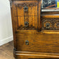 Vintage Oak Dressing Table With Triptych Mirror