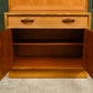 G Plan Sierra Wall Unit with Drinks Cabinet and Green Backboard
