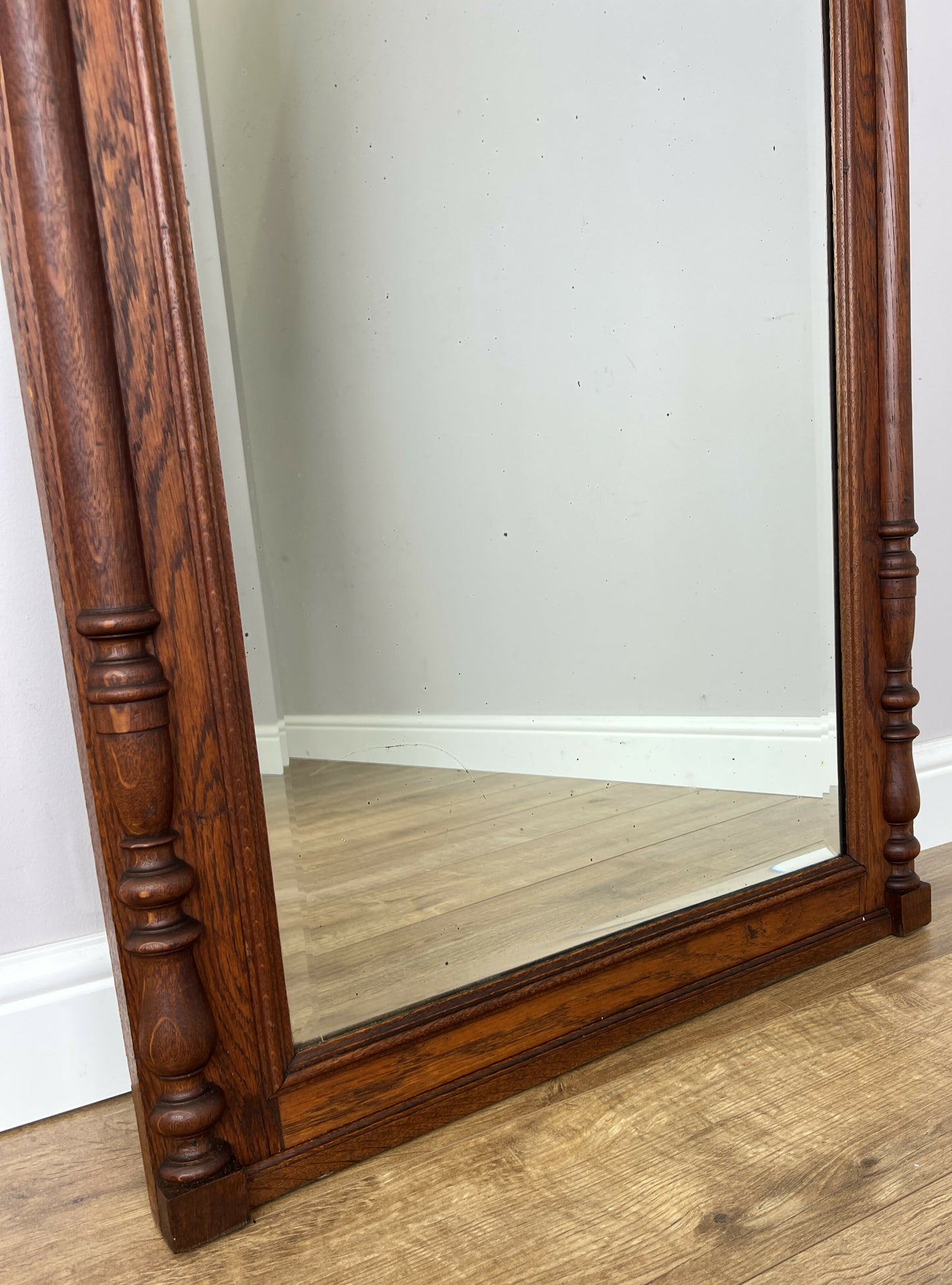 Mirror Antique French Oak Wall Mirror Home Decor Carved Wall Frame LOT 6369