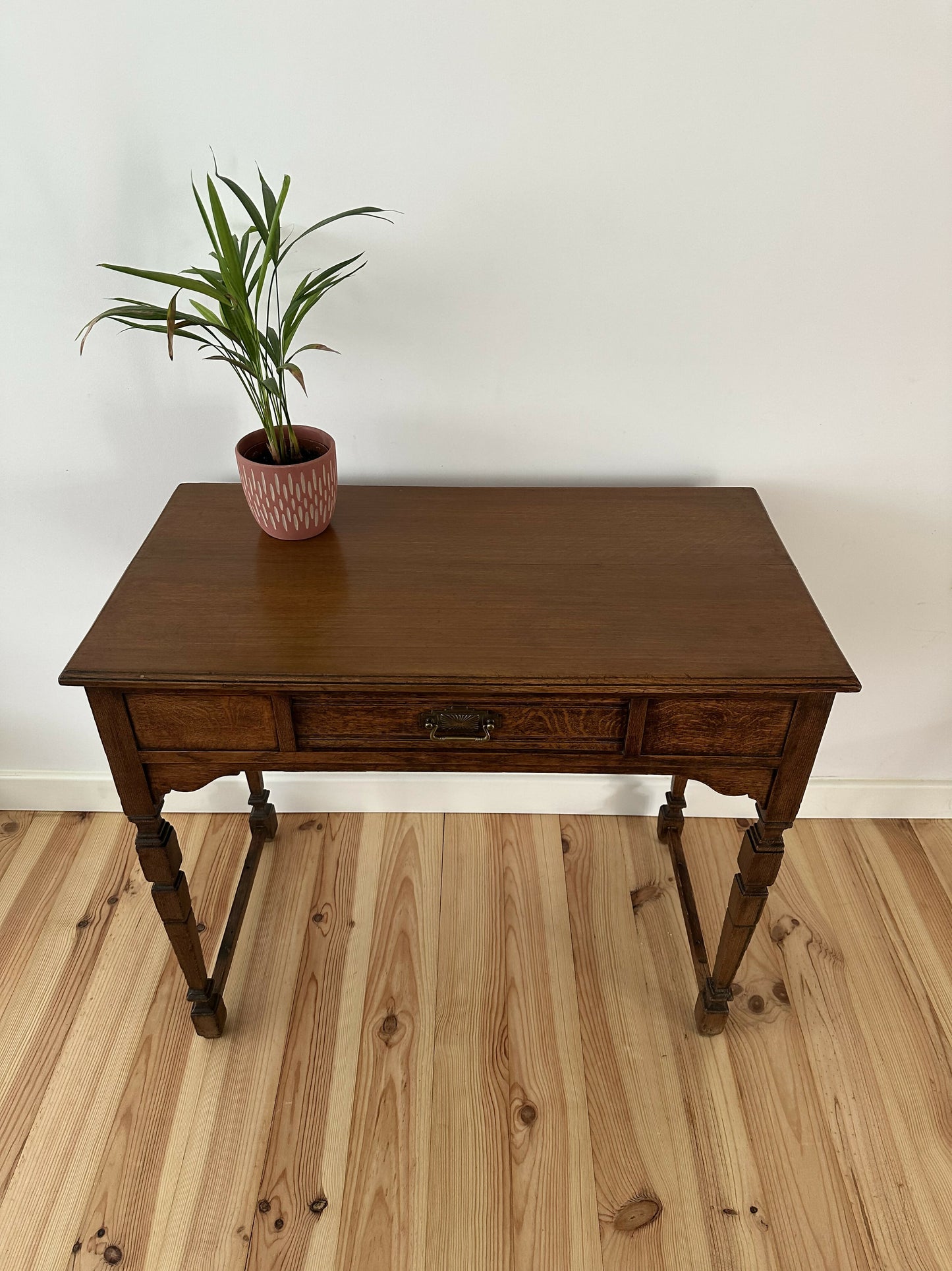 Antique Console Table Oak Side Hall Table