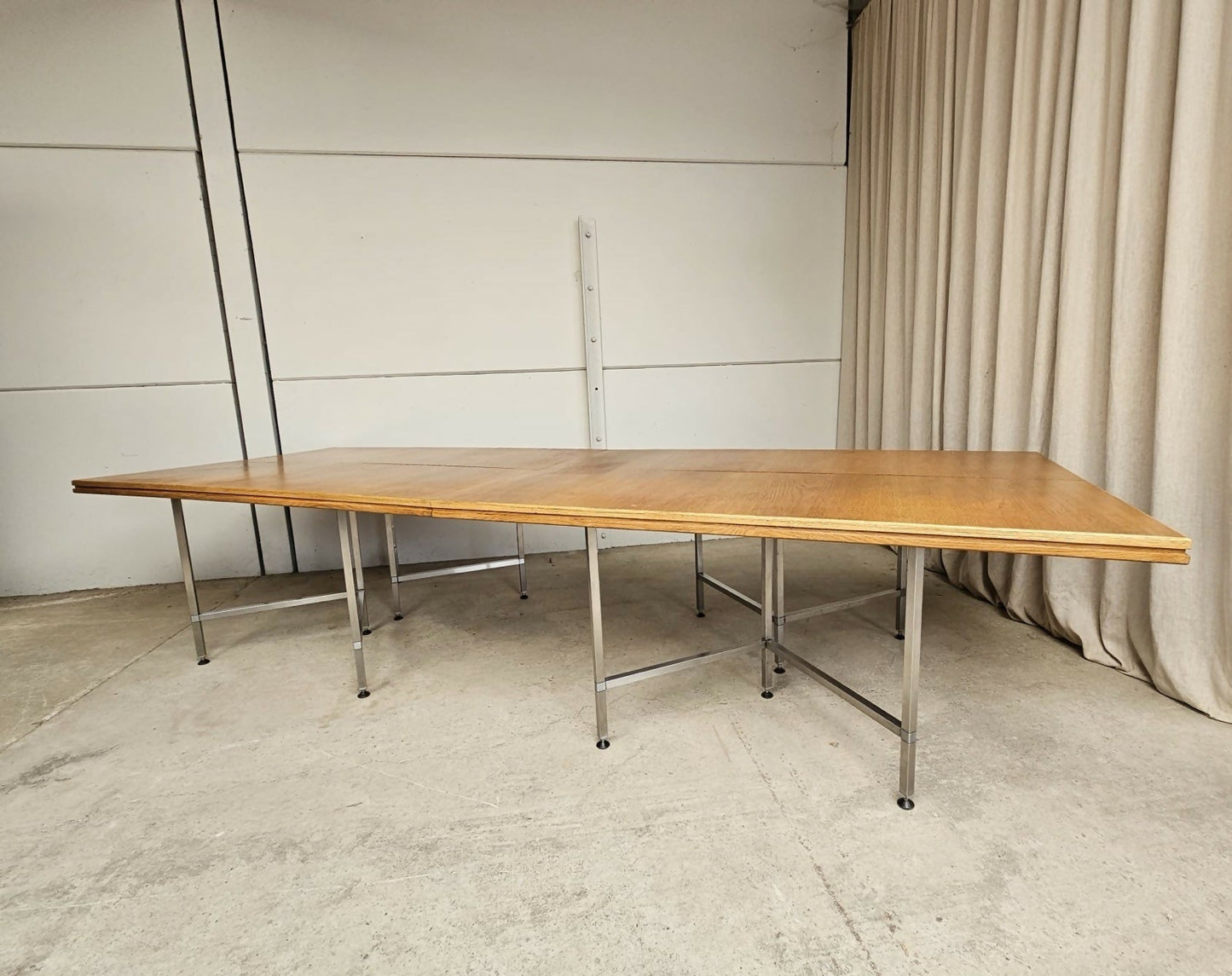 Vintage Late Mid Century Conference Boardroom Modernist Scandi Dining Table R917