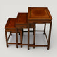 Chinese Nest of Tables Teak/Rosewood Carvings 3 Side Tables Free UK Delivery*
