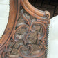 Victorian Sofa In White Leather, Walnut Show Frame, Cabriole Legs.