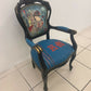 Striking, vintage occasional chair with Japanese style Geisha Girl design