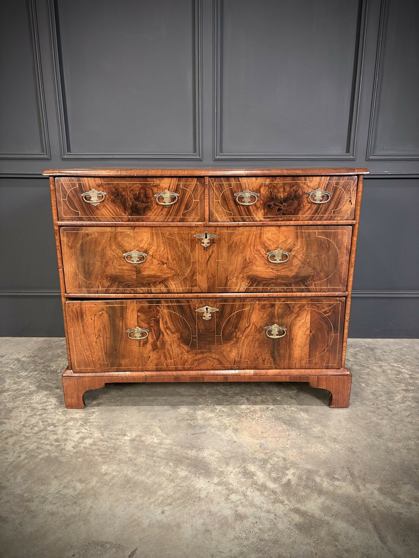 William & Mary Inlaid Walnut Chest Of Drawers