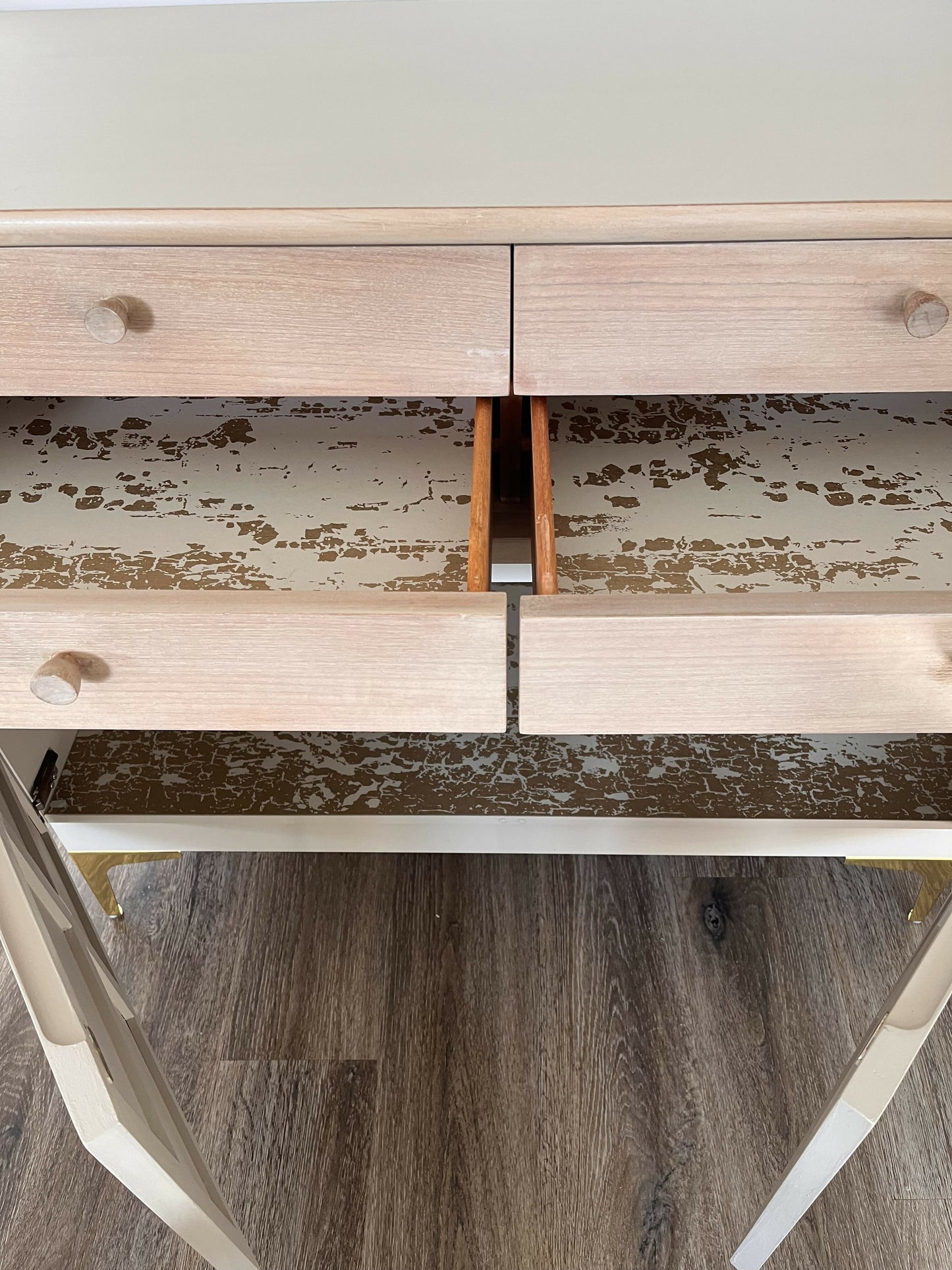 Nathan Squares Glamorous Gold Drinks Cabinet