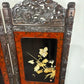 Heavily Carved Vintage Oriental Two Fold Screen