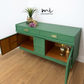 Refinished Mid Century Bright Green Nathan Sodeboard, drinks cabinet, TV stand, media unit