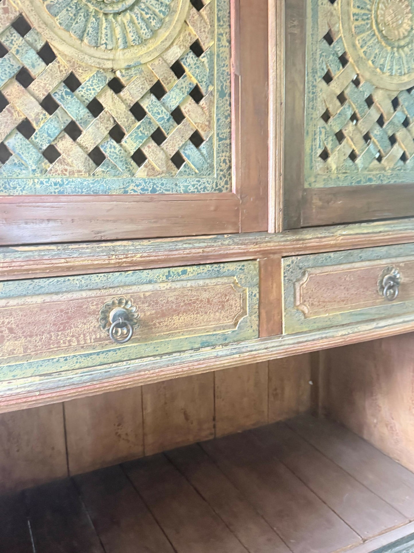 Indian larder vintage cupboard/indian linen cupboard cabinet