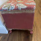 Mid century Ottoman living restored. Brick red chalk paint. Original gold trim. Matching new fabric