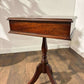 Vintage Reproduction Mahogany Rectangular Tripod Table with Single Drawer