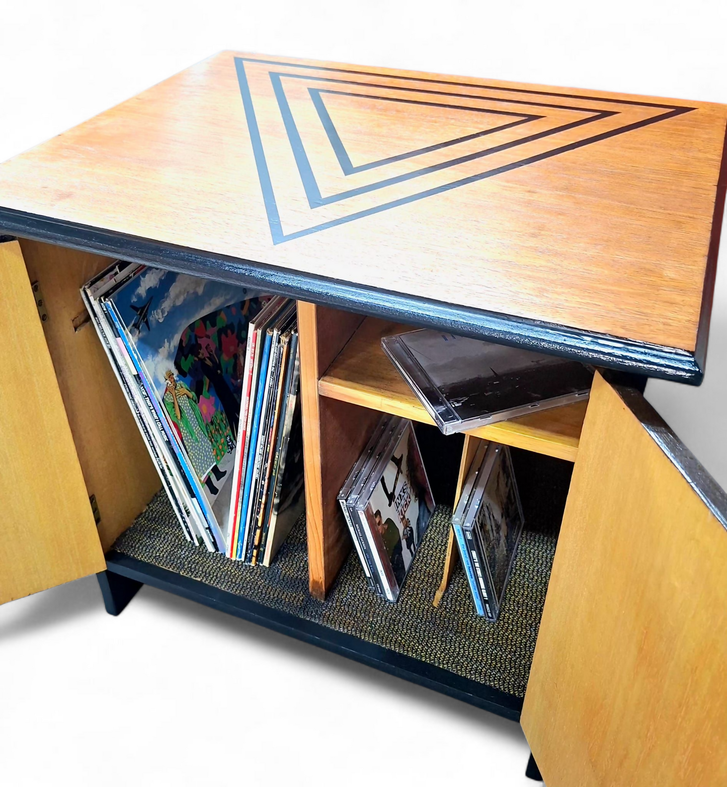 Mid Century Record Storage Cabinet