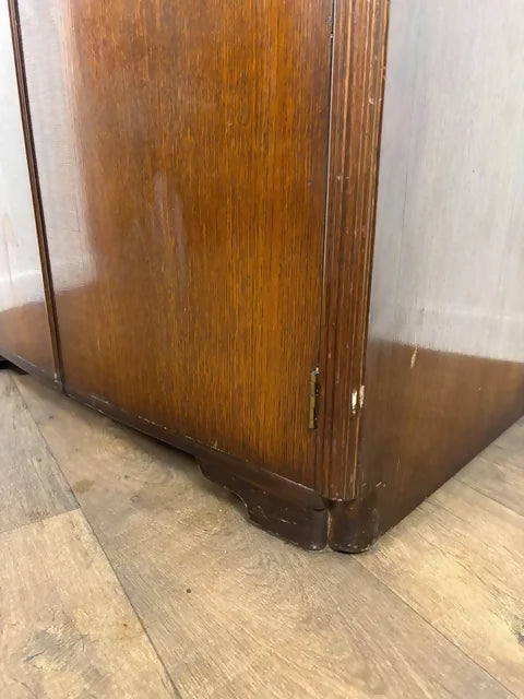 Vintage Oak Fitted Gents Wardrobe