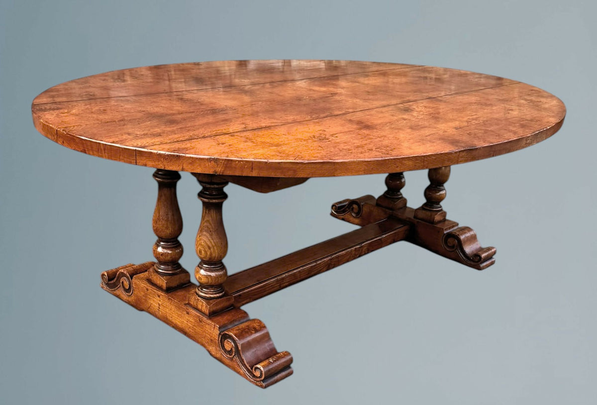 Large Oak Dining Table - Seats 8 - 10
