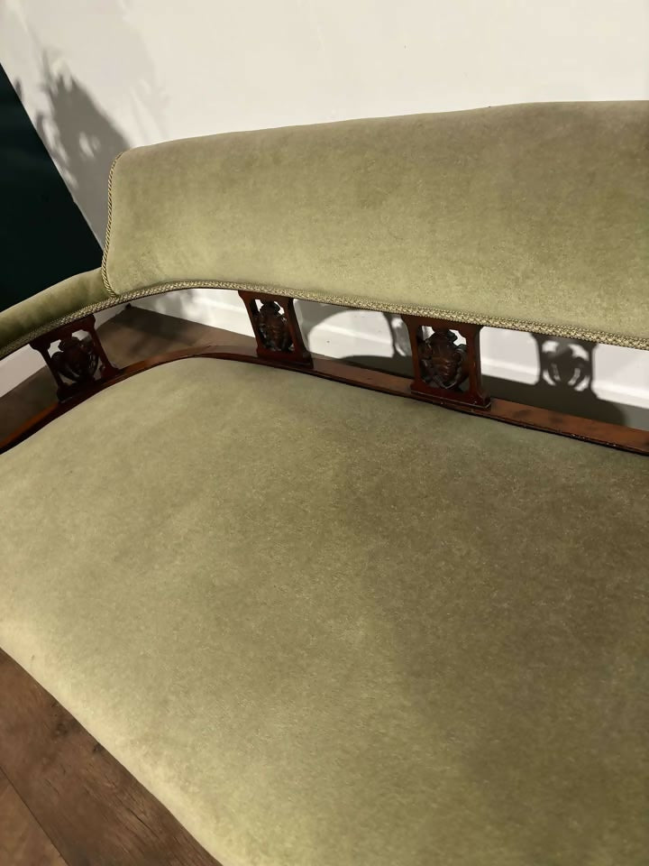 Late Victorian Walnut Upholstered Window Seat9