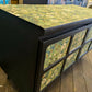 Mid Century Retro Nathan Sideboard on Black Floral Print Sold Message Commission