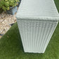 Lloyd loom 1951 laundry basket- recently refreshed in light green chalk paint