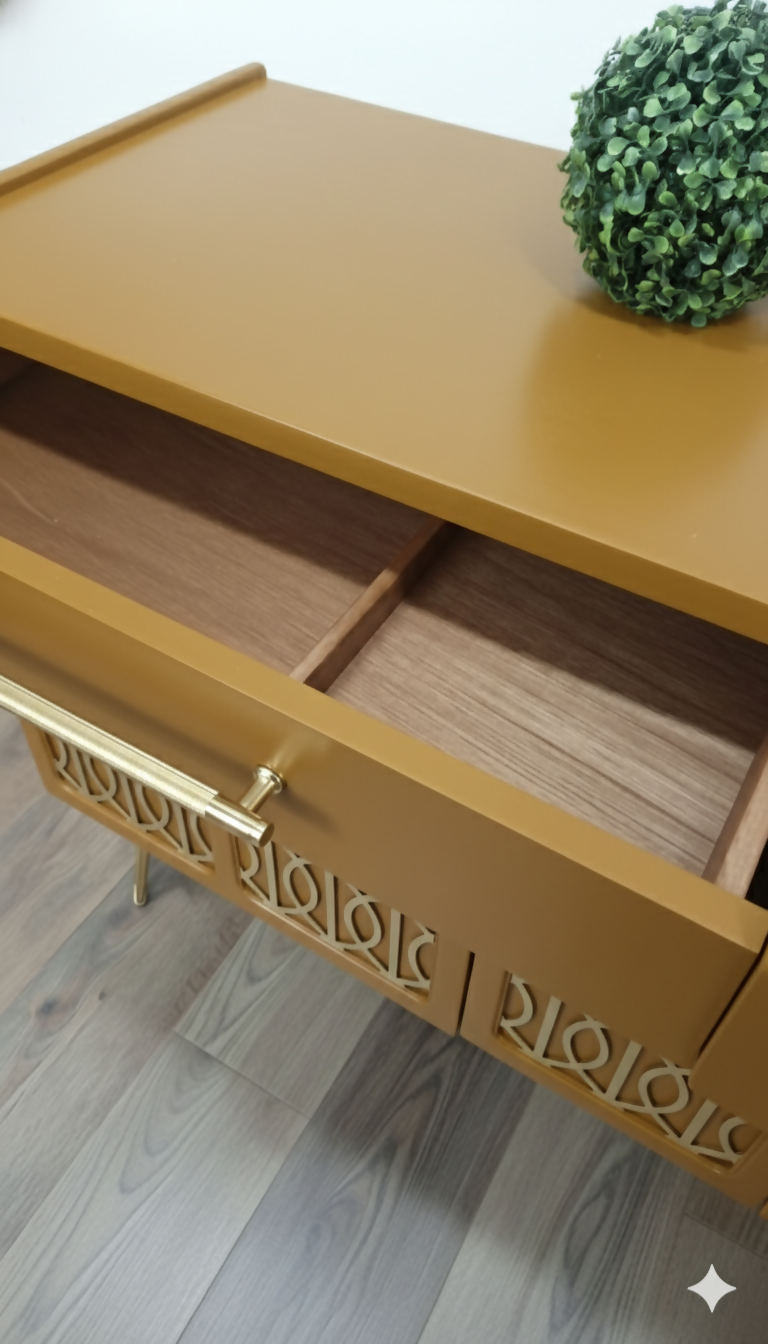 MADE TO ORDER- Midcentury Nathan Teak mustard sideboard