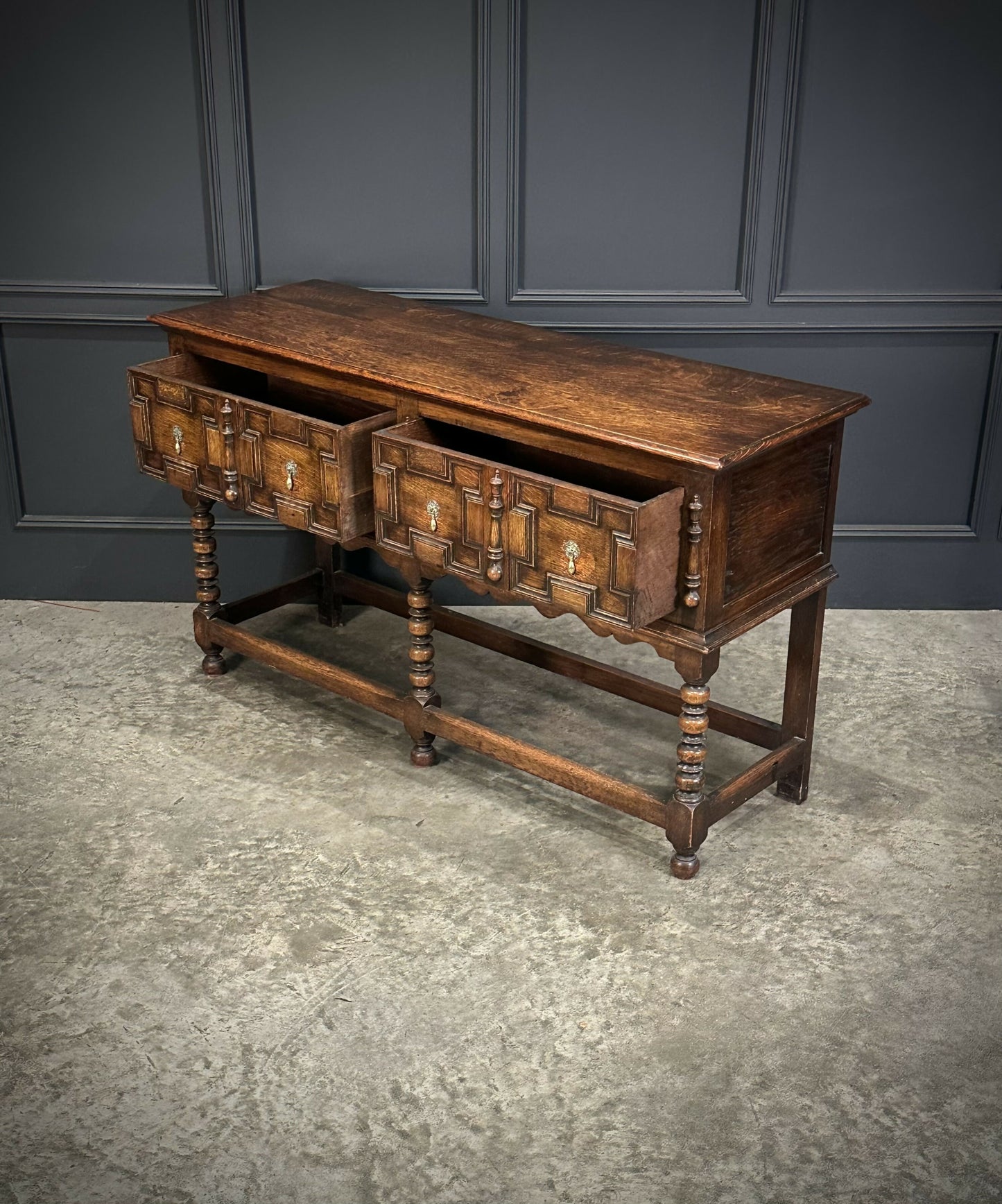 Antique Oak Carved Sideboard