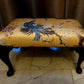 Antique style Footstool, Designer Velvet.