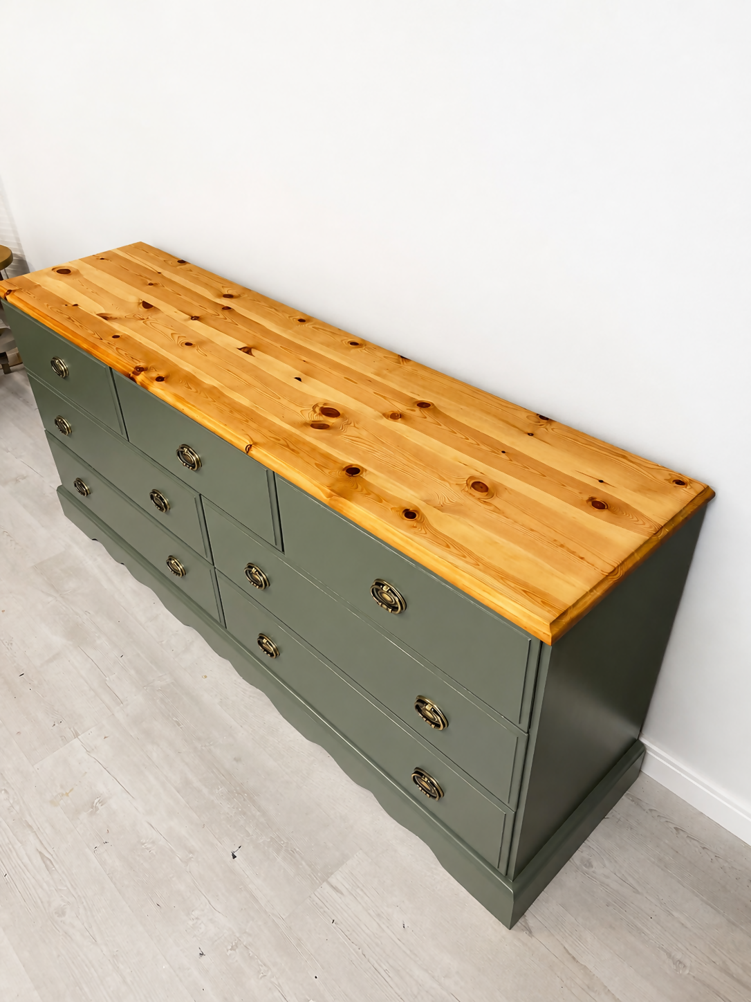 Large Solid Pine Chest Of Drawers Farmhouse Country Home