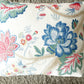 Footstool Vintage Oak Seat. Stool Restored Reupholstered in Linwood Linen