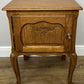 Pair of Bedside Tables Vintage French Louis Oak Nightstands Cabinets LOT 6297
