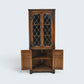 Old Charm Corner Display Cabinet with Leaded Glass Light Oak FREE UK Delivery*