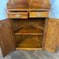 Modern Bespoke Walnut Inlaid Double Corner Cabinet