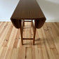 Vintage Mid Century Teak Drop Leaf Table Formica Circular Dining Table