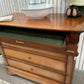 Moreux de Varennes French Vintage Writing Desk Chest 3 Drawers Pull Out Desk