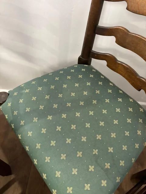 Vintage Oak Set Of Five Ladder Back Dining Chairs