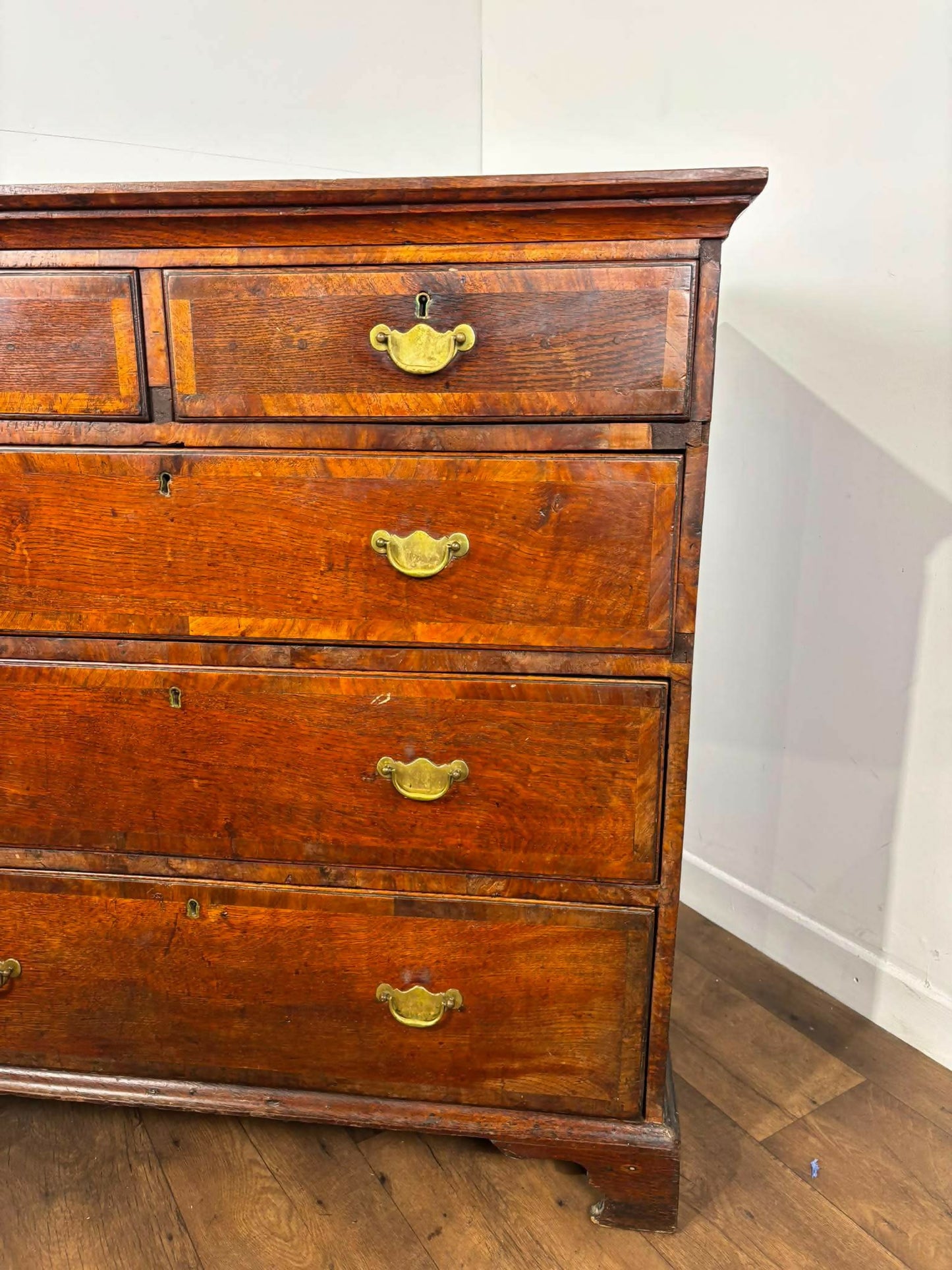 Georgian Oak Crossbanded Chest of Drawers