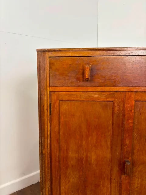 Vintage Oak Veneer Tallboy