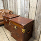 Vintage storage trunks - custom made chests - English antique leather