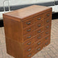 Large Vintage Edwardian Floor Standing Oak Filing Drawers. Cabinet Splits In Half.