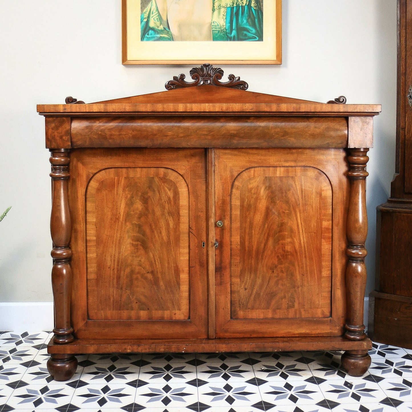 Antique Mahogany Chiffonier Sideboard Victorian with Fitted Interior.