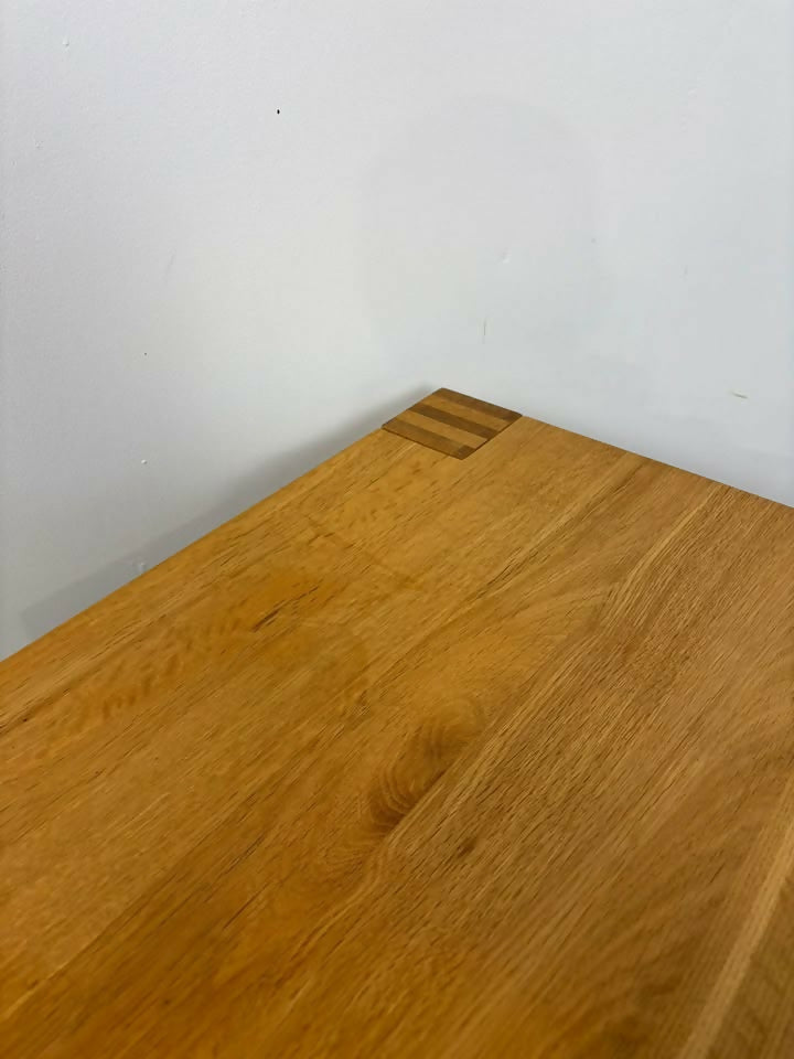 Pair of Modern Solid Oak Lamp Tables
