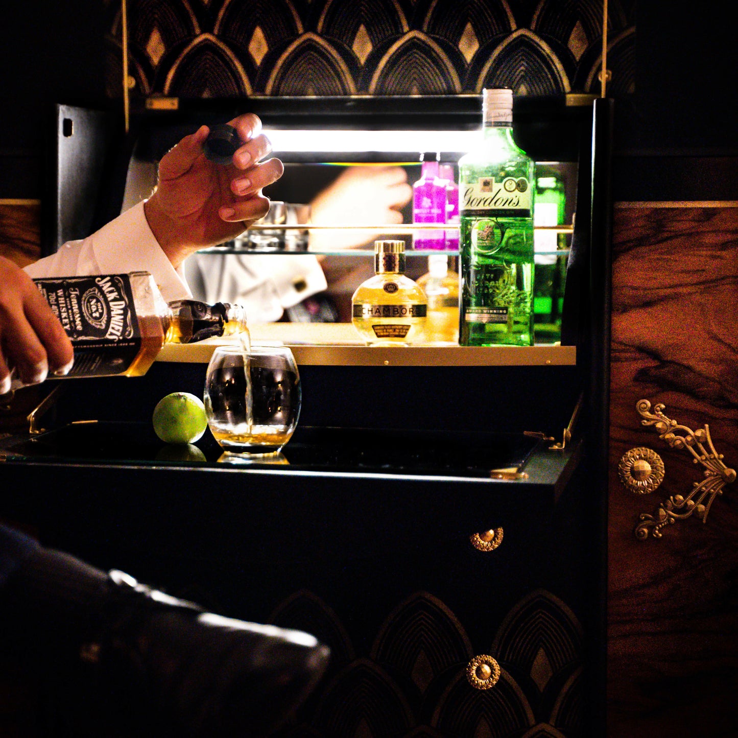 Louis Art Deco Drinks Cabinet Cocktail bar