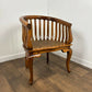 Antique Style Hardwood Bergère Chair with Cane Seat & Cabriole Legs