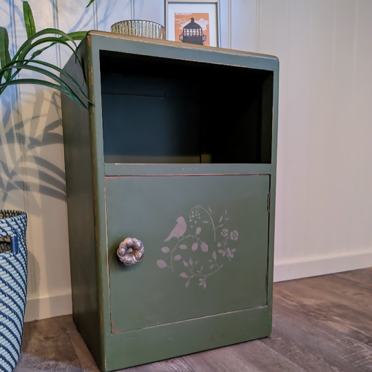 Moss Green Bedside Cabinet R24021 3