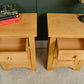 Pair Pine Bedside Tables - Modern
