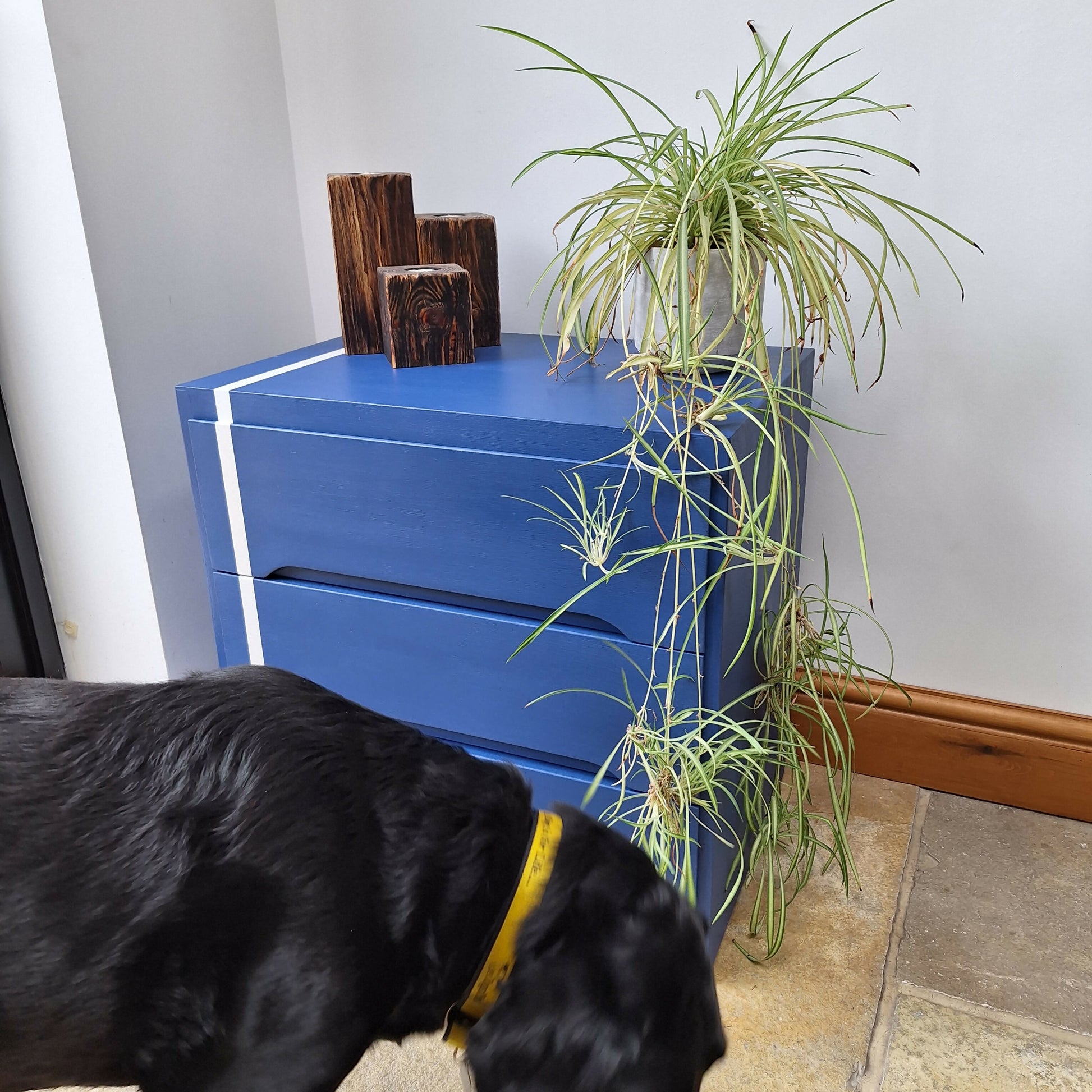 Small Simple Blue Chest Of Drawers With A White Stripe Upcite Small Simple Blue Chest Of Drawers With A White Stripe Upcite
