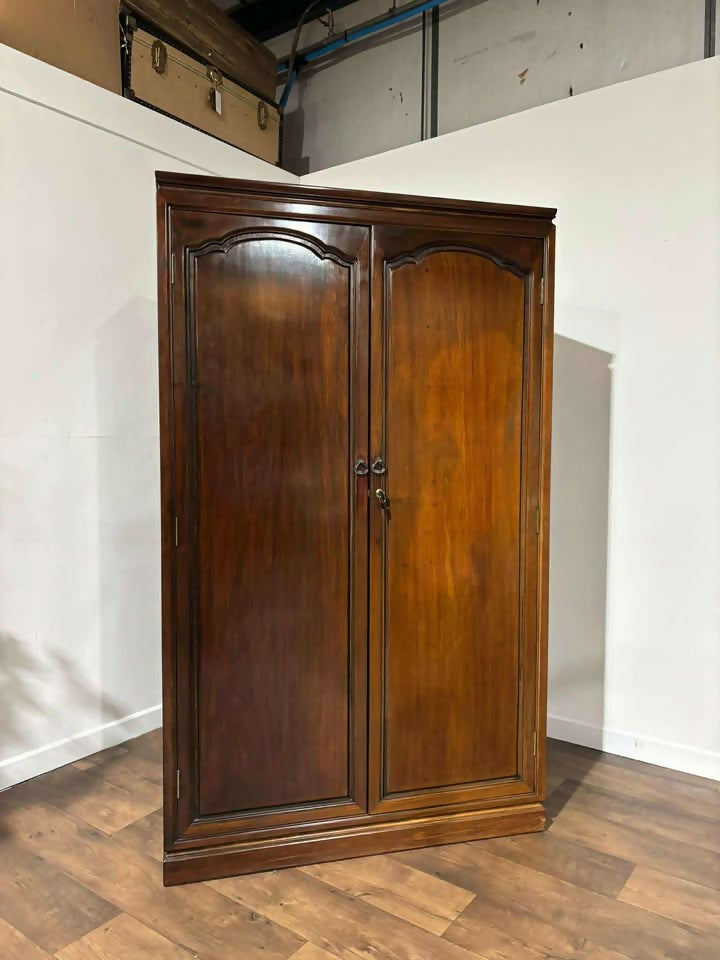 Oriental style Two Door Mahogany Wardrobe