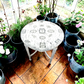 French Labels Decoupaged Table